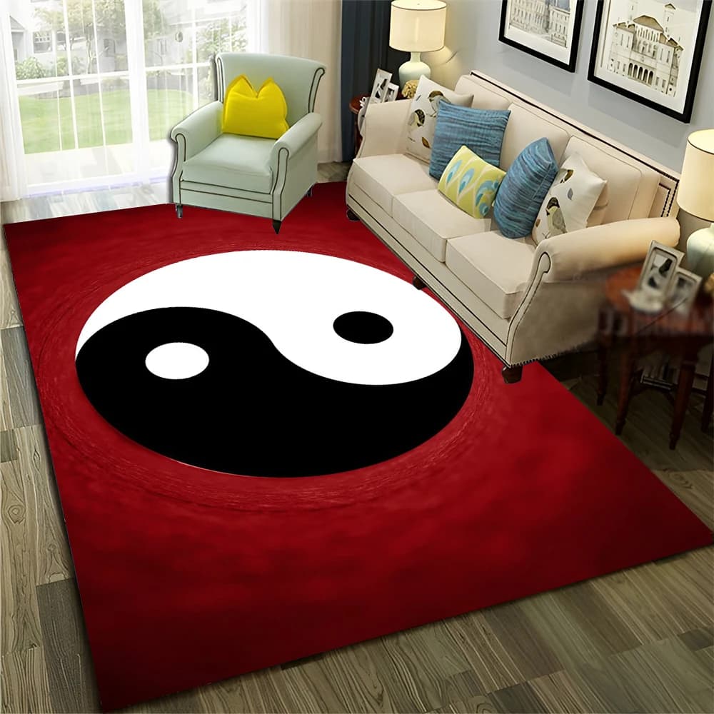 Cinese 3D Tai Chi Bagua Yin Yang tappeto tappeto per la casa soggiorno camera da letto divano zerbino Decor, tappeto Area bambino tappetino antiscivolo