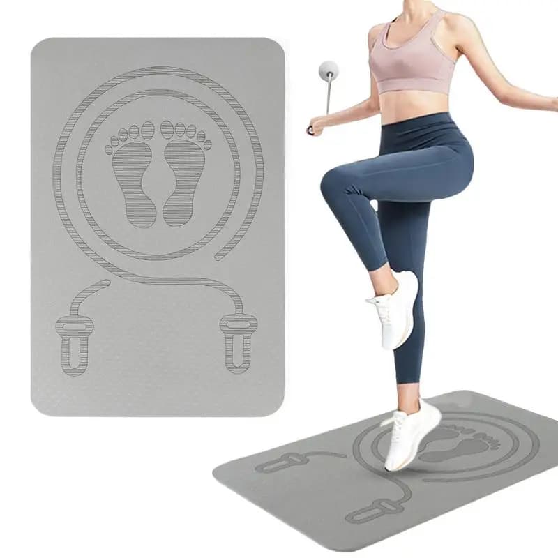 6mm Jumping Rope Mat Yoga Mat Jumping Rope Mat Buffer Jumping Rope Mat Mute Exercise Mat Shock Absorption Anti-slip Mat Fitness Padded Mat