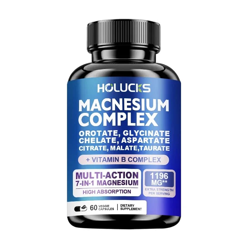 Complex Complement of magnesium 1000MG, glycinate of magnesium chelate, sick, taured and citrate, with vitamins C, E, B1, B2, B6, B12