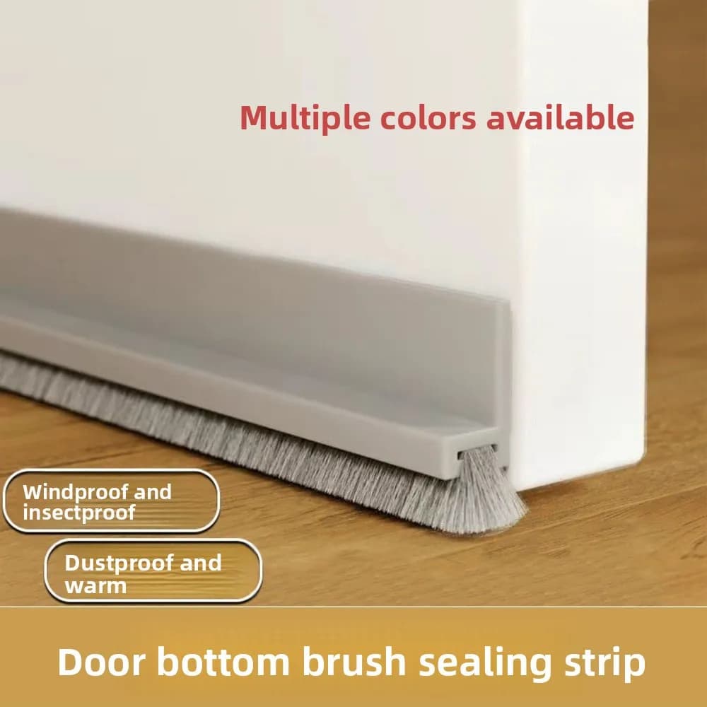 Striscia Sigillante Autoadesiva per Fondo Porta 100CM, Insonorizzante, Anti-Insetti, Durevole, per Miglioramenti Domestici