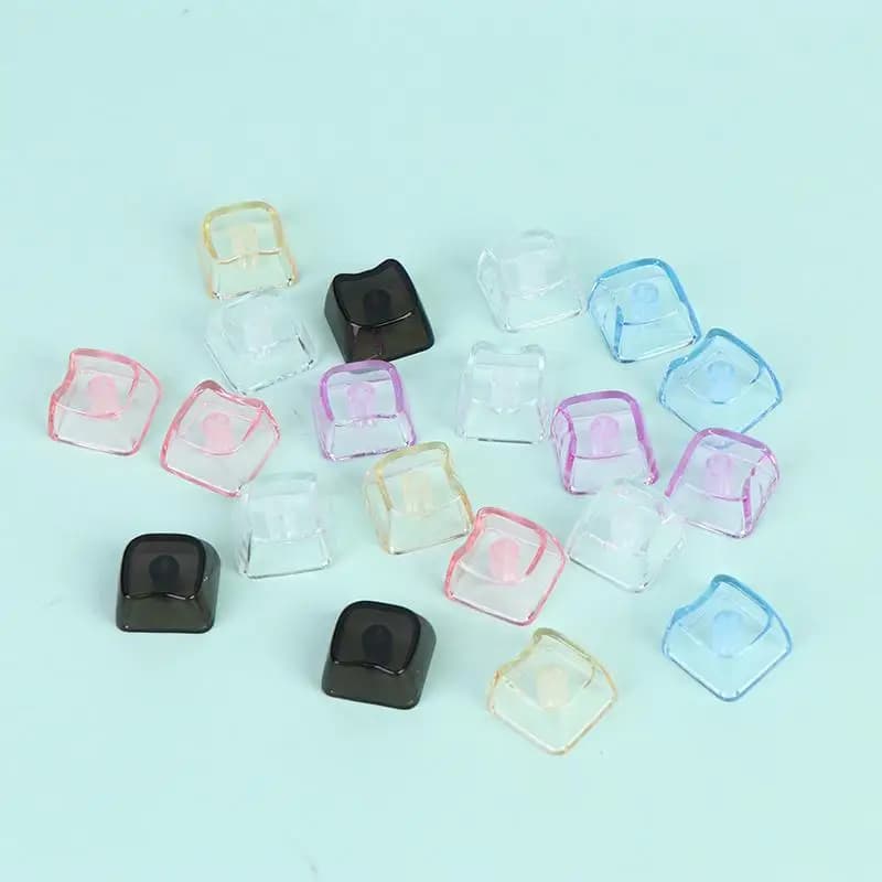 10 20Pcs Lovely Cat Shaped Clear PBT 1U PC Blank Keycaps MAO Profile Unmarked DIY Key Caps For MX Mechanical Keyboard Switches