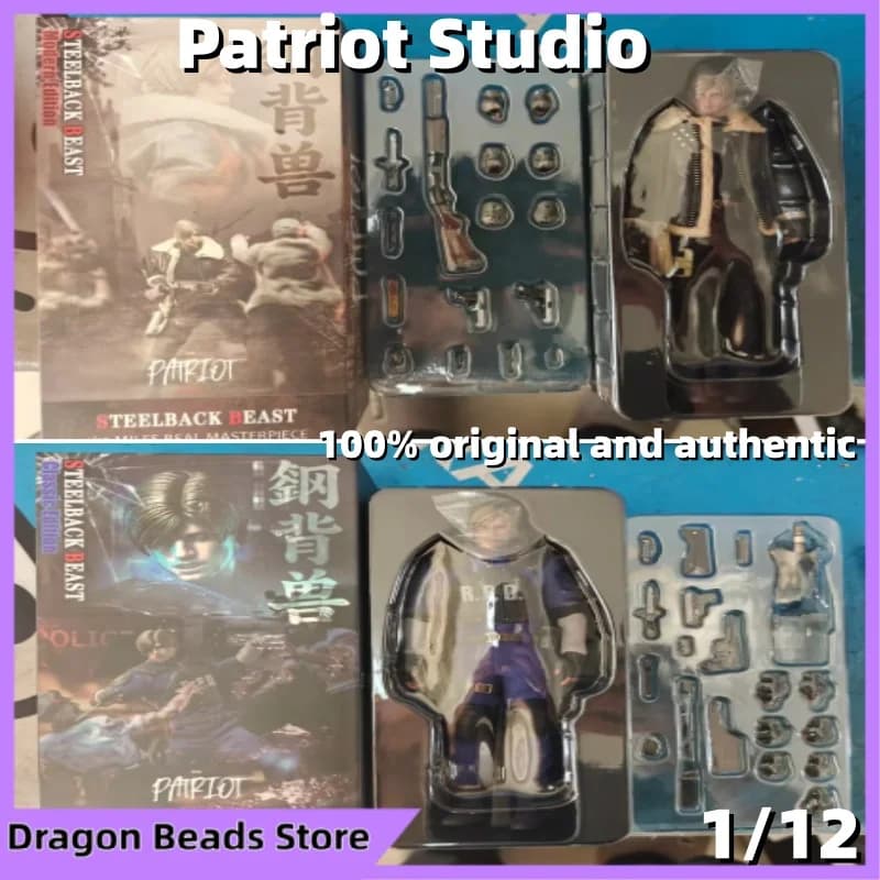 Disponibile! Patriot Studio 1/12 Resident Evil Steelback Leon - Action Figure Articolata con Vestiti, Statuetta da Collezione, Regalo