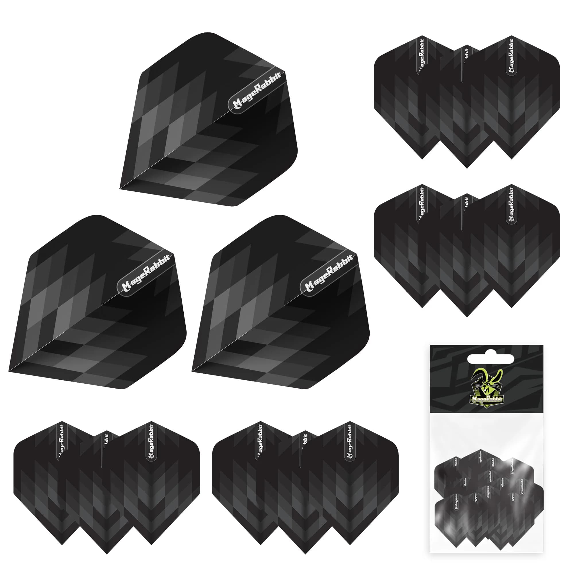 MageRabbit 15 pezzi Premium PET Dart Flights Pro Gear per giochi da torneo di freccette in acciaio/punta morbida
