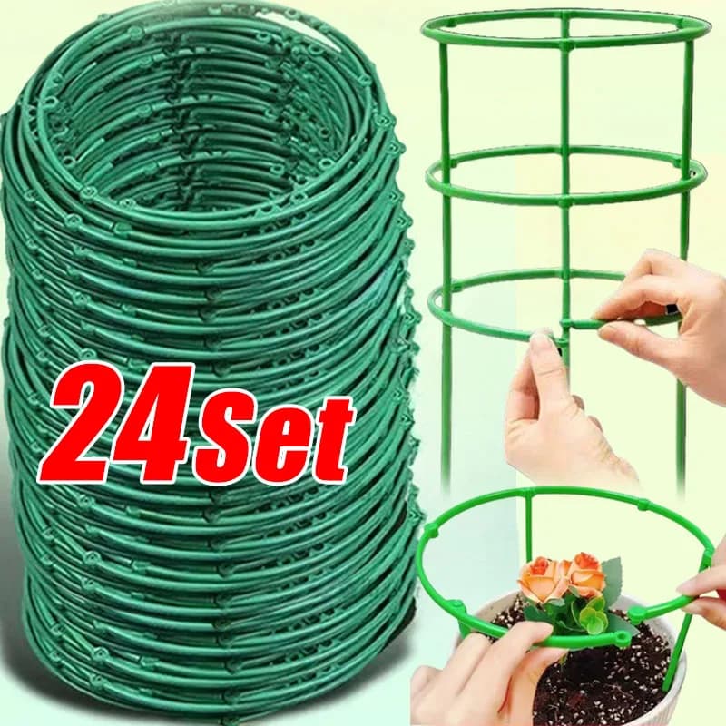 Plant Support Stakes Plastic Plant Support Pile for Flowers Greenhouses Arrangement Fixing Rod Holder Garden Tools