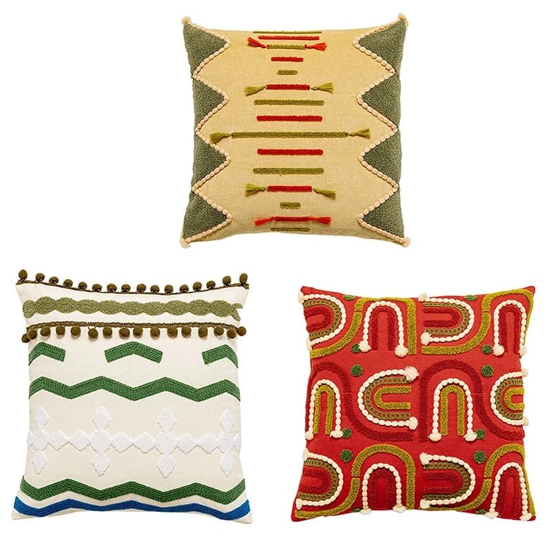 Fodera per cuscino in stile Boho Cuscino lombare geometrico per custodia Nappe trapuntate Federa decorativa per divano Divano