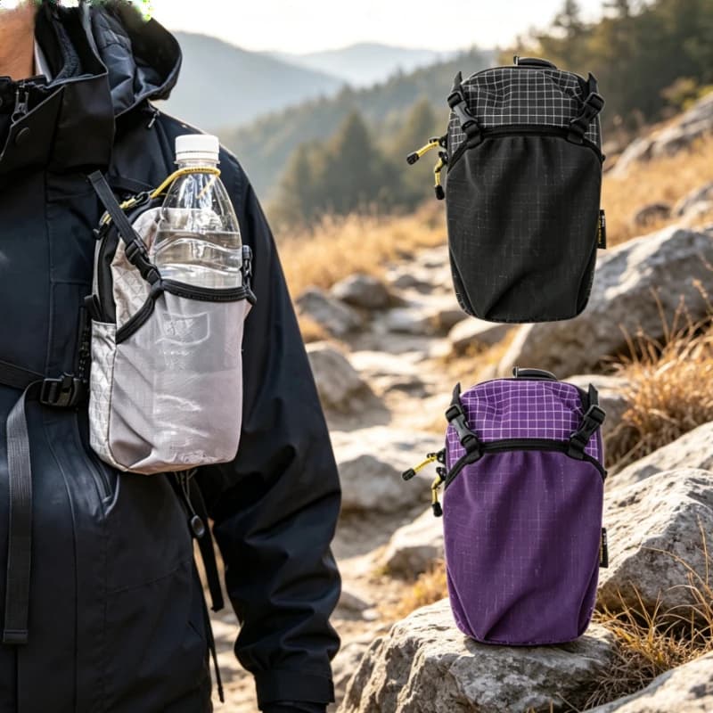 Outdoor Shoulder Strap Expansion Pack Waterproof Crossbody Waist Bag Rip-Stop Hiking Hydration Pouch Durable for Travel Climbing