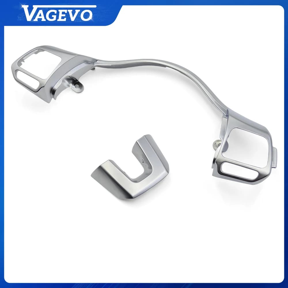 Steering Wheel Button Frame Trim Cover With 6 O'Clock Badge Chrome Silver Black For VW Golf 6 MK6 GTI Aftermarket Auto Parts