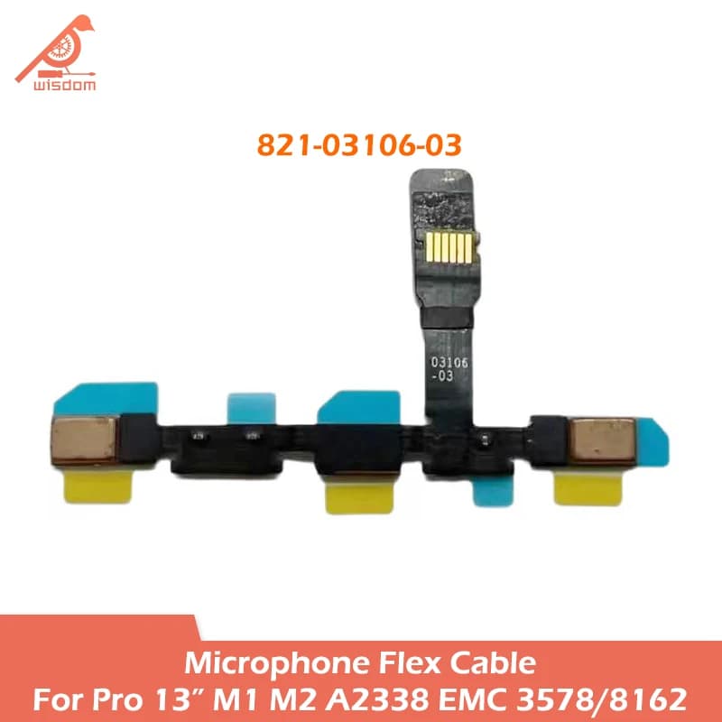 Laptop Microphone Flex Ribbon Cable 821-03106-03 For Macbook Pro Retina 13" A2338 Mic. Cable Replacement 2020 2022