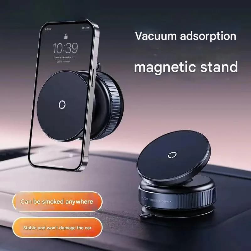 Car Mount Mobile Phone Holder Vacuum Adsorption 360° Rotation Super Strong Suction Bracket for Iphone12-16 Smartphone