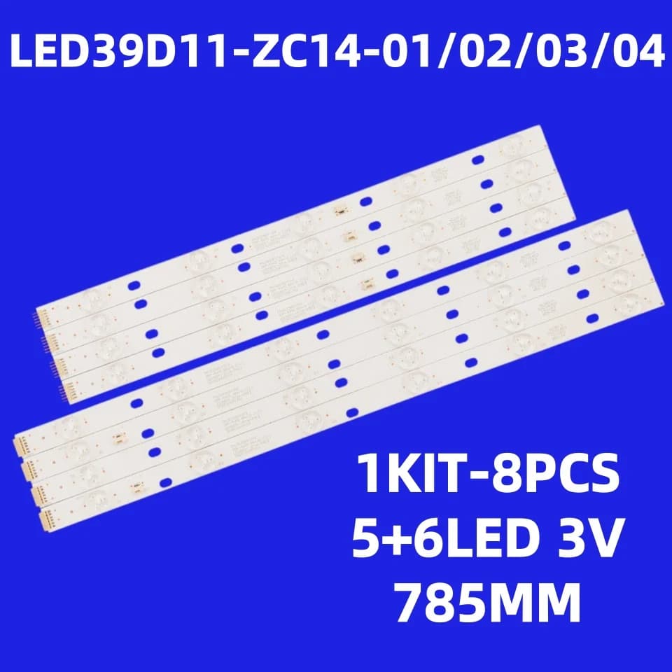 8PCS LED strip LED39D11-ZC14-01/02/03/04 for 39" POLAROID ple 3903fhd MHDV3911-S7 T390HVN01.0 Le39m600m80