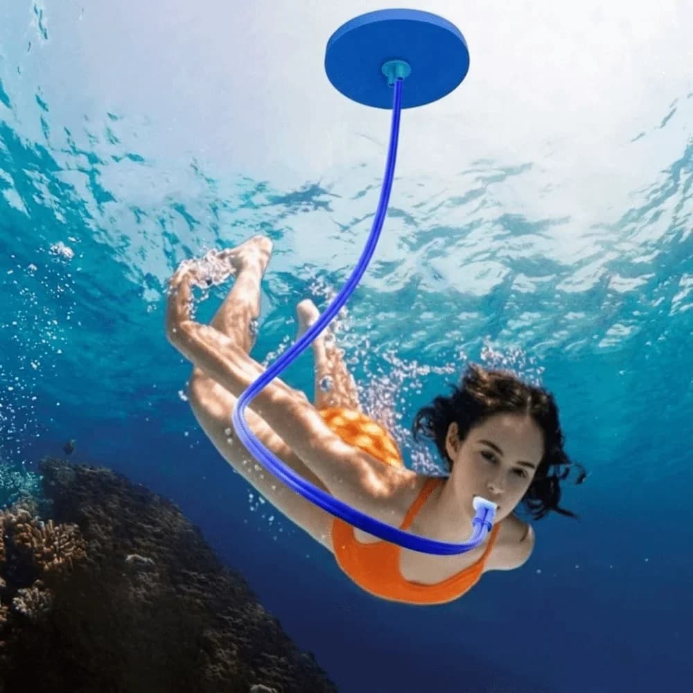 Double Tubes Full Dry Respirator 1.5/3/4.5m Portable Diving Snorkel Reusable Silicone Mouthpiece Snorkeling Gear Diving Swimming