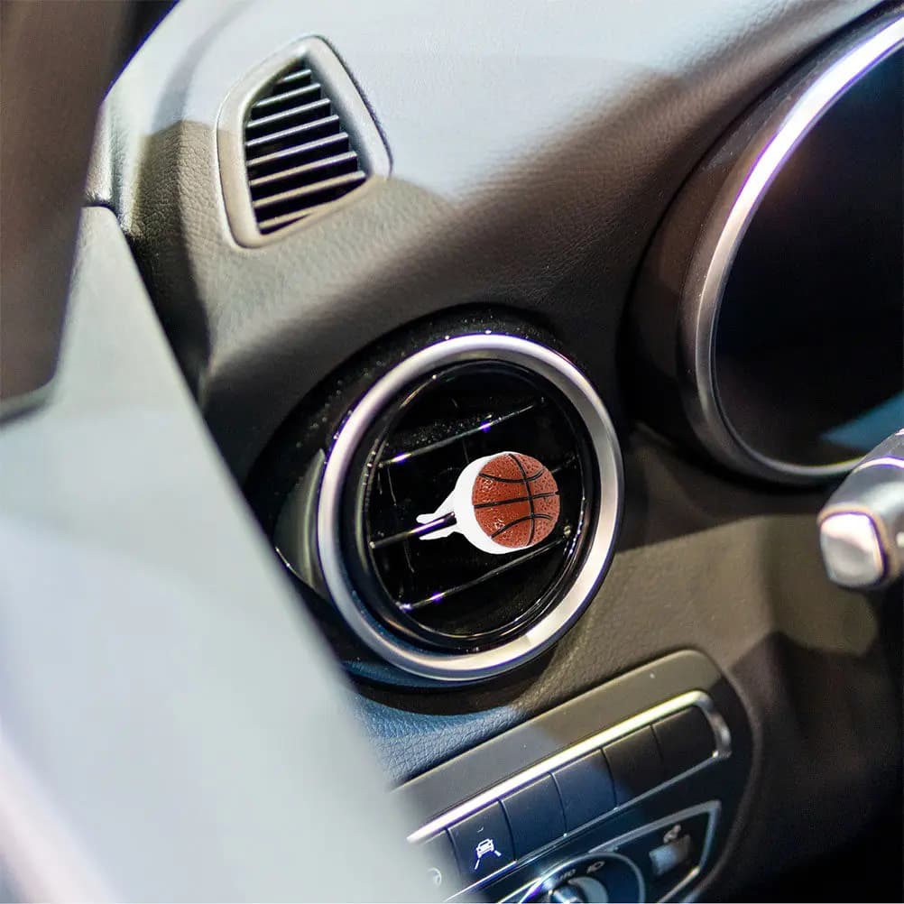 2 Deodorant Pieces for Auto Shape Basketball, Fragrance Diffuser Clip for Interior Car, Ventilation Bushing Decoration and Air Conditioning