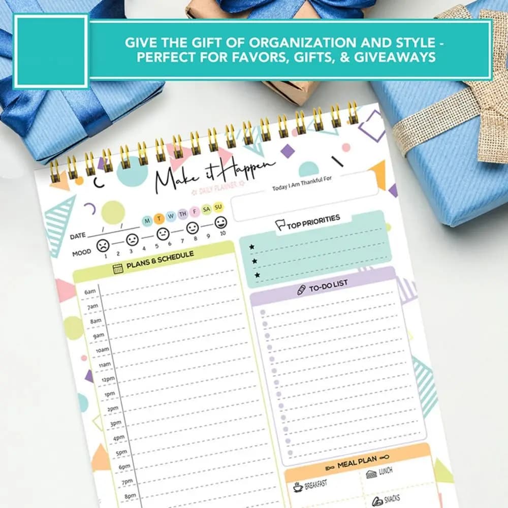 Simpatico taccuino da 52 fogli Lista delle cose da fare Blocco note Agenda settimanale portatile A5 Agenda Planner Memo Easy Tear-off Orari Diario Agenda