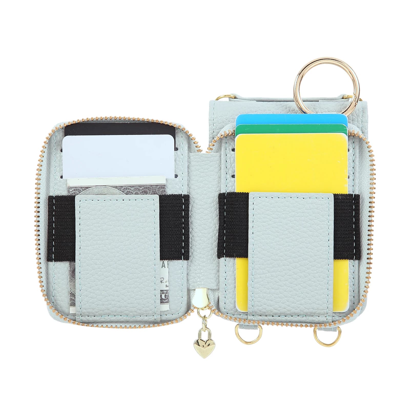 Carte con cerniera Solt Portafoglio Custodia con anello in pelle per Samsung Galaxy Z Flip 7 FE 6 5 4 3 5G Borsa con cordino Borsa a tracolla