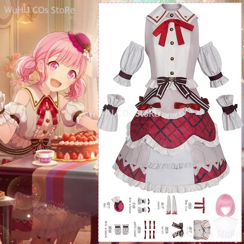 Gioco Progetto Sekai Palcoscenico Colorato! San Valentino Ootori Emu Costume Cosplay Abito Parrucca Donna Halloween Carnevale Gioco di ruolo