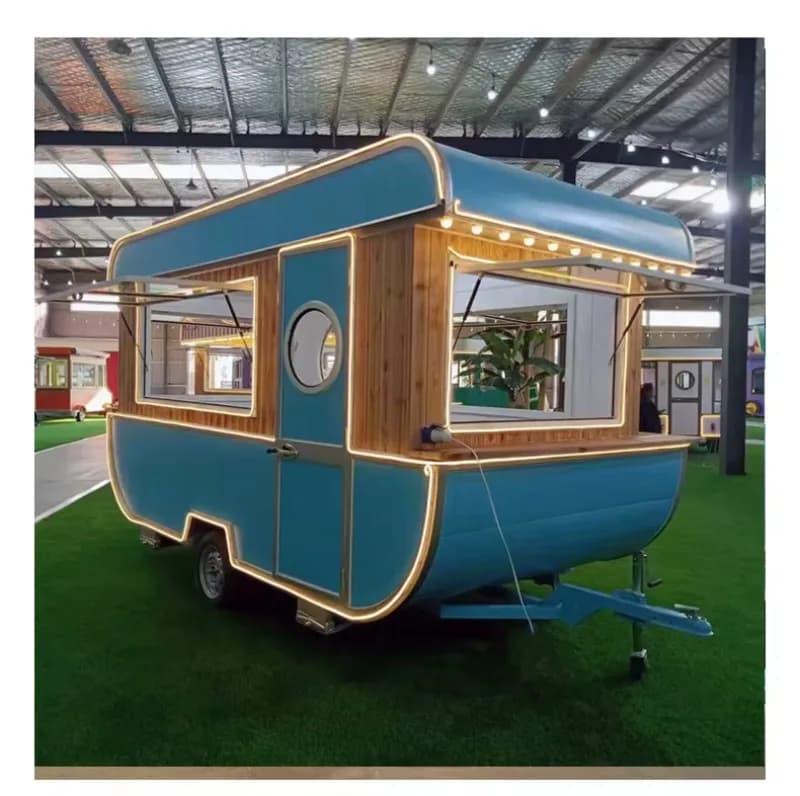 Bar contenitore di lusso con cucina mobile rimorchio per alimenti ristorante caffetteria in vendita