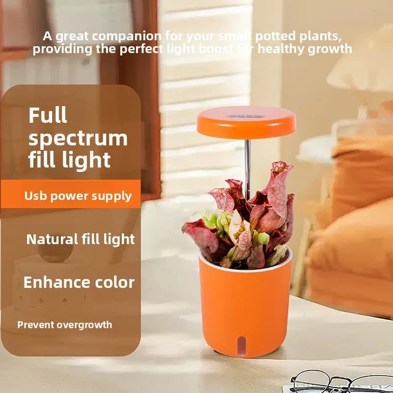 New Angel Ring Grow Light, With Self-watering Hydroponic Pot, Full Spectrum Timing Cycle Plant Lamp