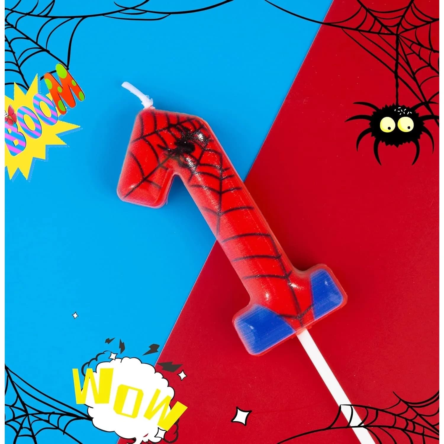 Candeline di Compleanno 0-9 a Tema Spider, Decorazioni per Torte a Tema Videogiochi e Spider, Articoli per Feste di Halloween e Natale