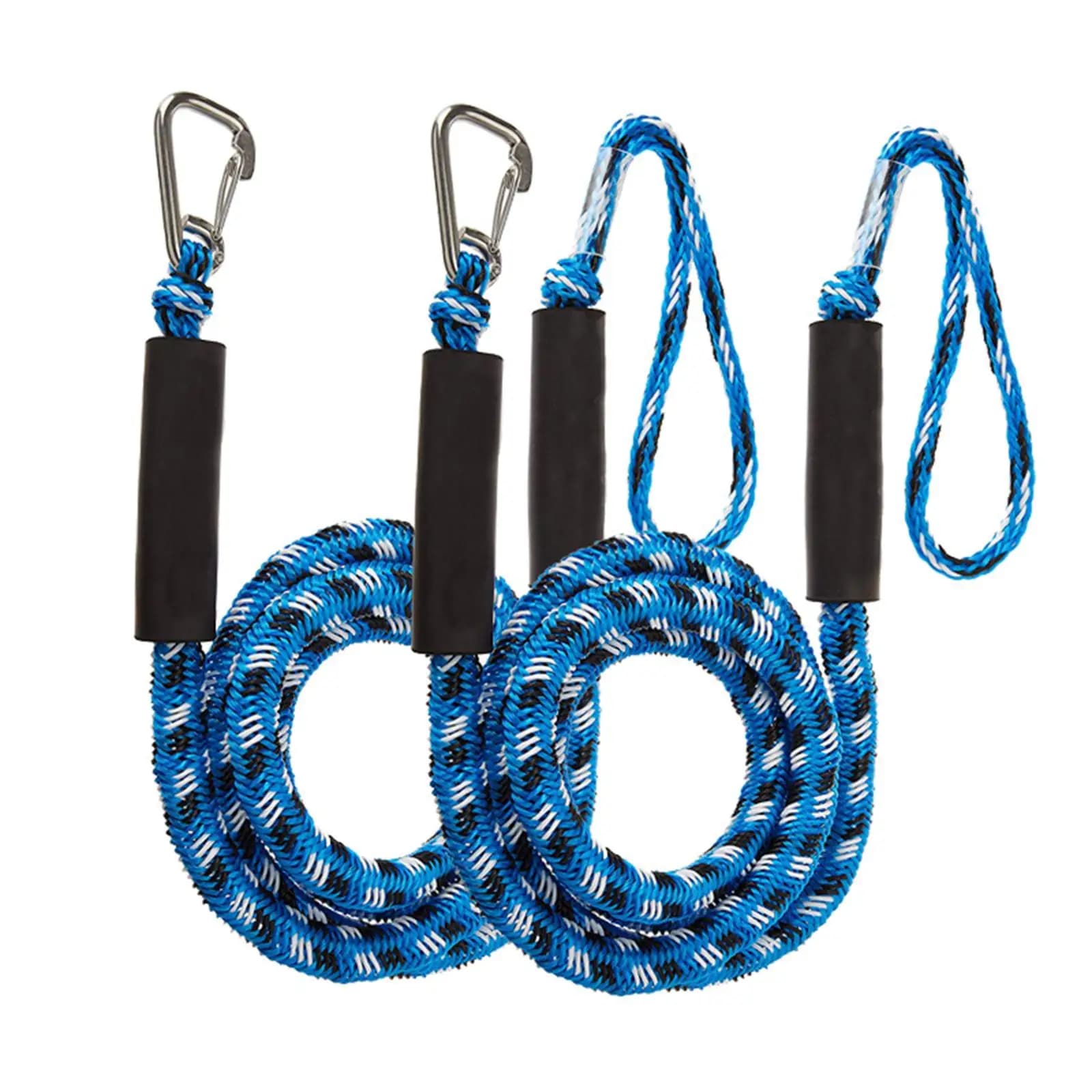 Marine Elastic Bungee Dock Line with Floating Foam Loop Shock Absorbing Boat Rope for Easy Secure Docking