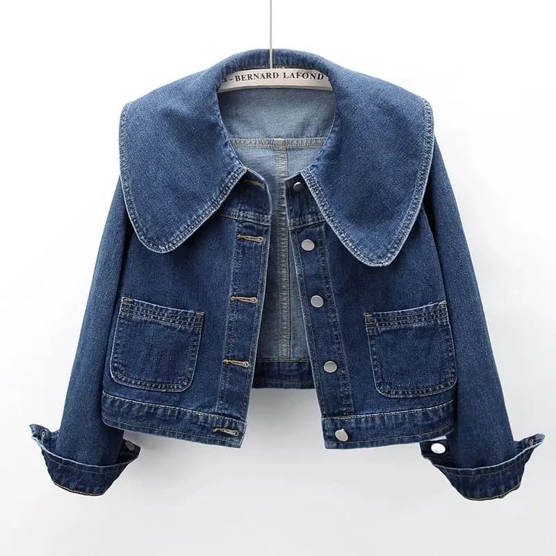 Giacca di jeans da donna NUOVA moda primaverile e autunnale Cappotto corto Top larghi e comodi
