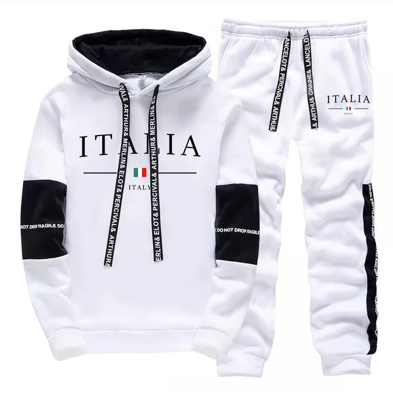 Vendite calde Tuta da uomo Stampa Felpe casual Abbigliamento sportivo Sport all'aria aperta Jogging Abbigliamento da uomo Pantaloni con cappuccio monopezzo