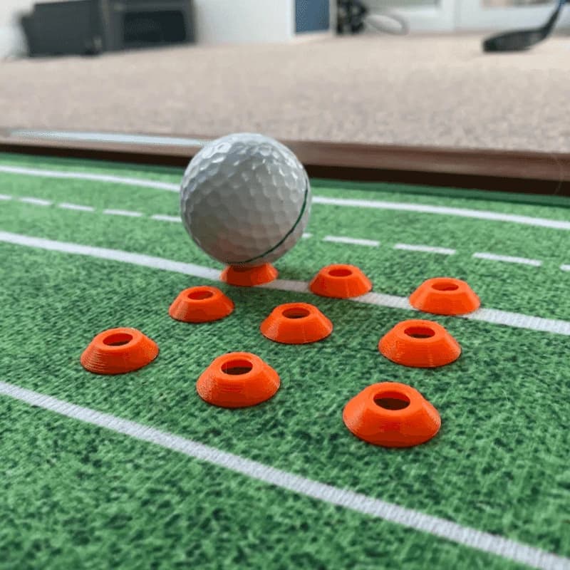Mini Golf Ball Tees for Indoor Practice Mat Durable Plastic Holder for Swing Training