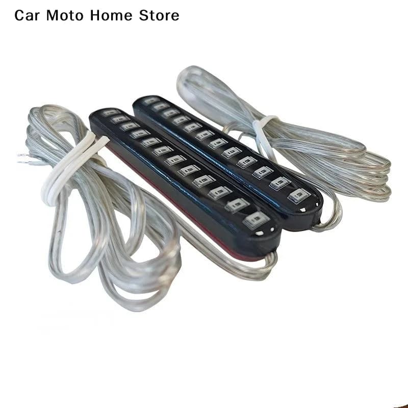 【DM】Nuova Luce di Direzione per Moto, Mini Striscia in Plastica Morbida con 3528SMD, Indicatore di Direzione a 12 LED, 2 Pezzi, Effetto Acqua Corrente