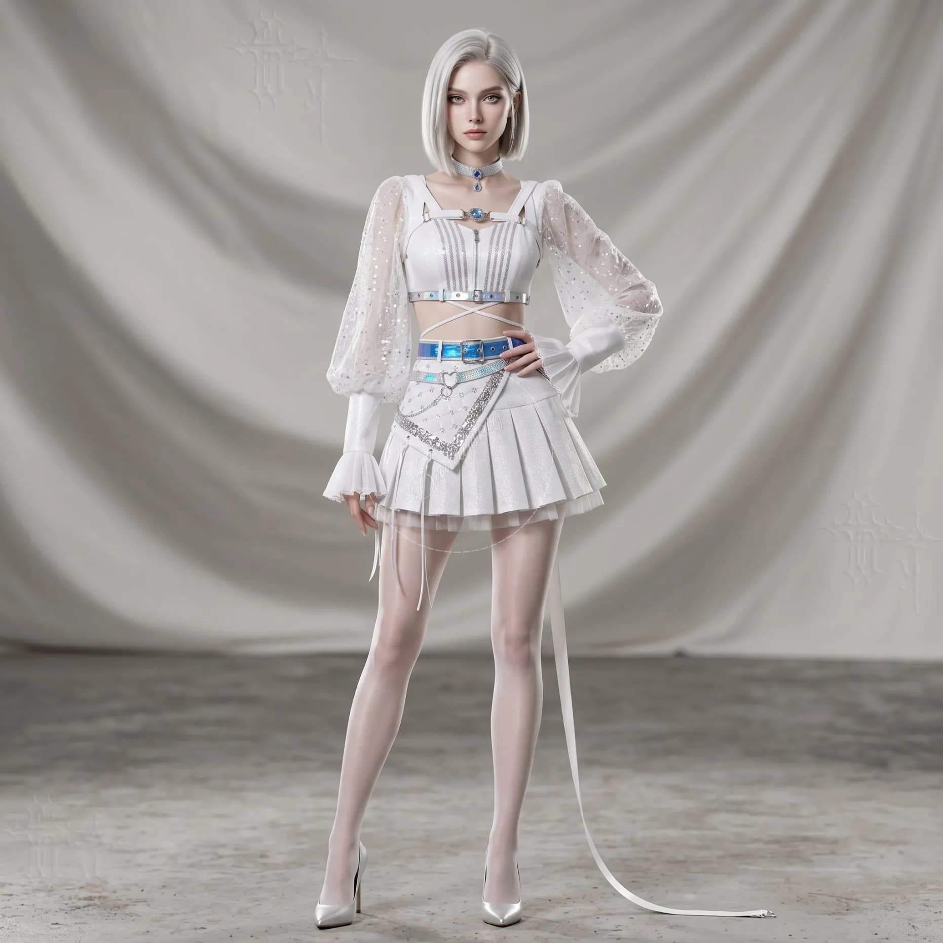 Solar 5 Birthday Party Yuno Full Set Wuthering Waves Cosplay Costume For Women Anime Party Suit Lolita Party Anime Game Outfit