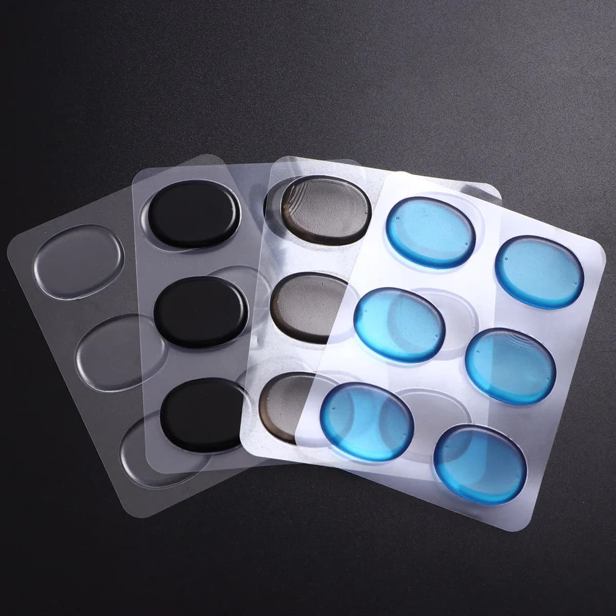 24 Pezzi Pad in Gel Silenziosi per Batteria, in Silicone Autoadesivo, per Smorzare il Suono di Rullante, Grancassa e Piatti, Facili da Pulire e Riutilizzabili