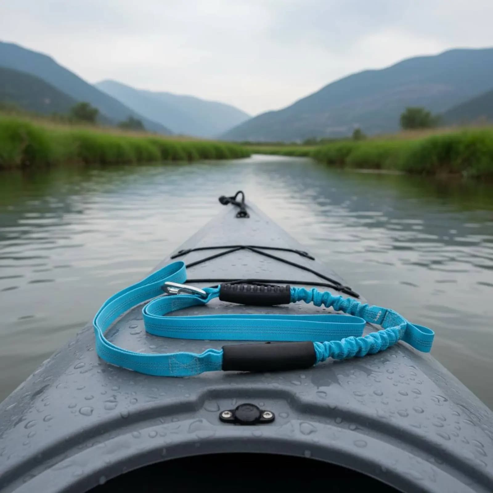 Elastic Mooring Rope Guarding Sleeve Shock-Absorbing Mooring Line Marine Gear Metal Hook Watercraft Accessory Stretchable