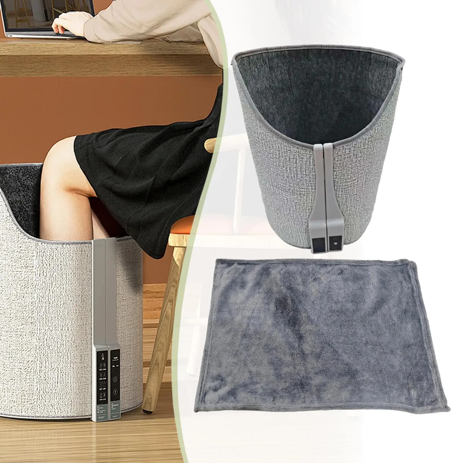 Scaldamuscoli da scrivania, display digitale con timer, scaldapiedi con coperta, riscaldatore per dormitorio, casa
