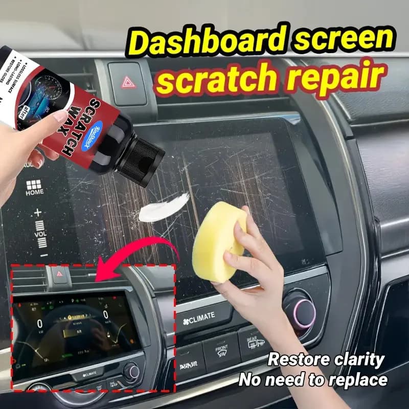 Agente per la riparazione dei graffi dello schermo del cruscotto: materiale lucidante per graffi della console, adatto per caschi, vetro, acrilico, occhiali, orologi