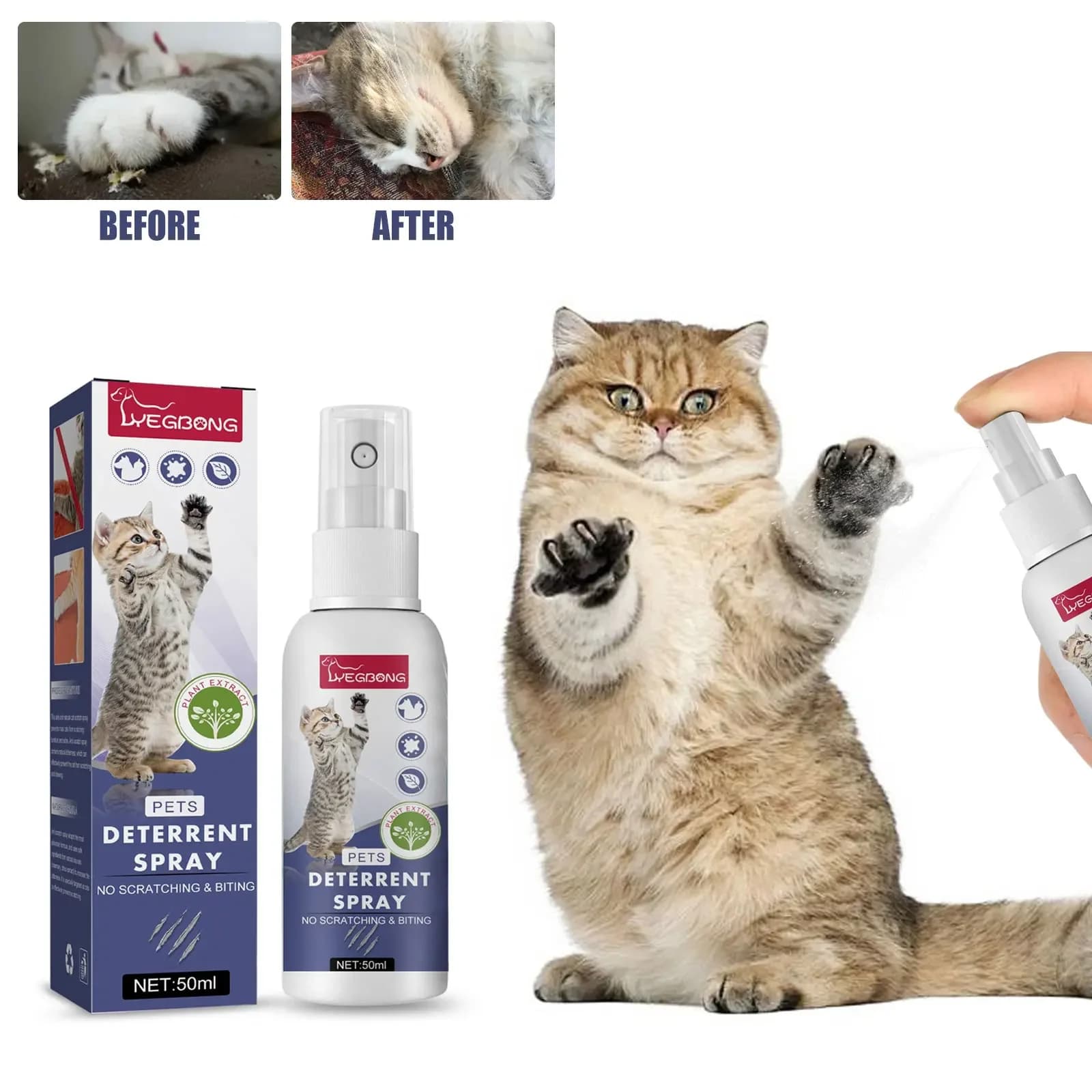 Spray deterrente antigraffio per animali domestici Previene i graffi Da masticare Divano Protezione per mobili Liquido per addestramento antigraffio per gatti amaro