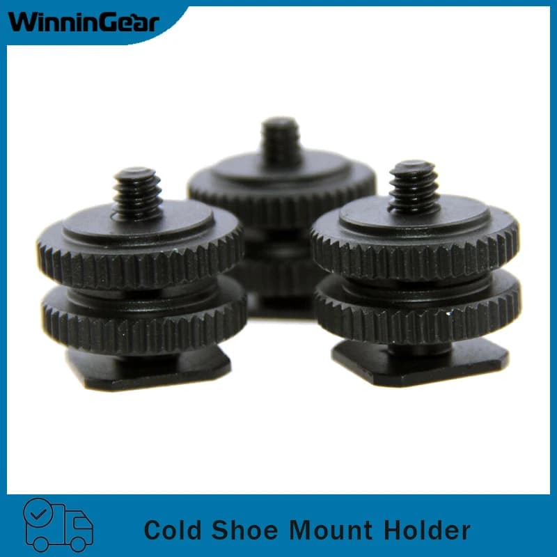 3x 1/4 inch hot/cold connection support for DSLR camera, light, microphone, monitor and rig