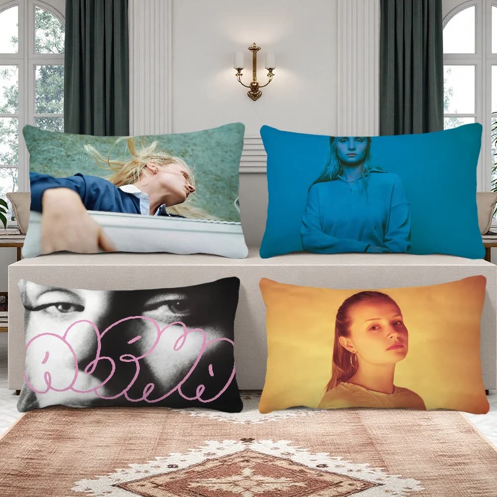 Day cyan blue cushion cover Rectangle C-Charlotte Pillow Case Printing Bedside W-Wilson-ES Sofa Room Home Decoration Pillowcase