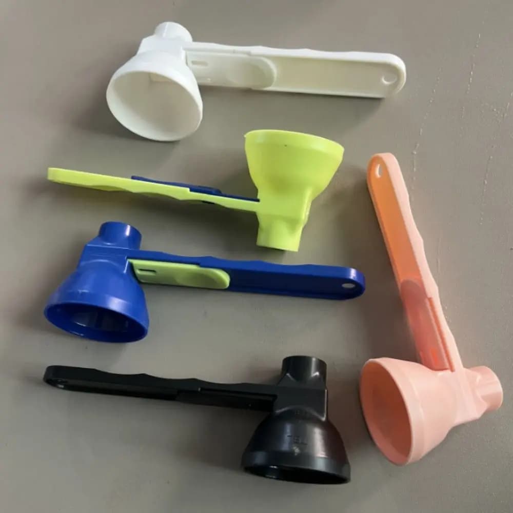 Flling Coffee Scoop Funnel Plastic 2 in 1 Sliding Design Protein Powder Scoop Reusable Sliding Scoop Funnel Kitchen Accessories