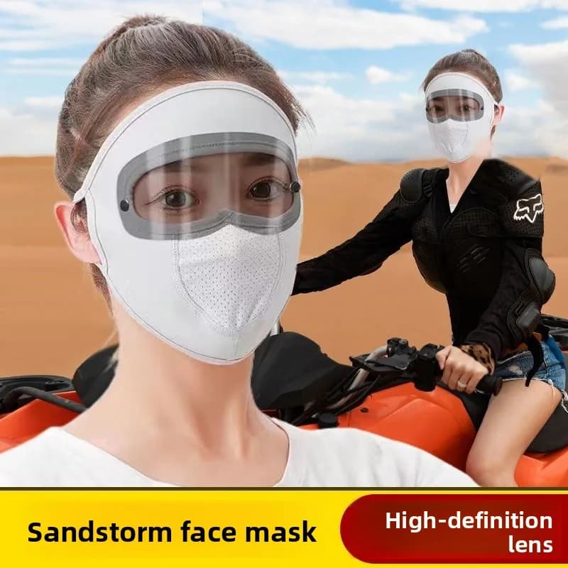 Summer Unisex Outdoor Cycling Sandstorm Proof Desert Face Mask Full Face Covering Sun Protection Beach Large Mask Women's Style