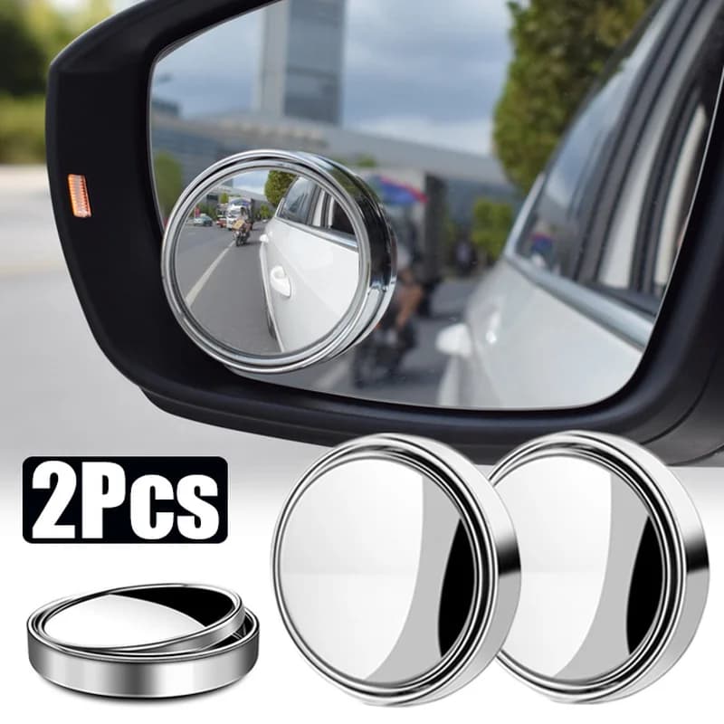 2 pezzi specchio per punto cieco regolabile a 360 gradi specchio retrovisore ausiliario per auto specchio convesso cornice rotonda specchi grandangolari per retromarcia auto