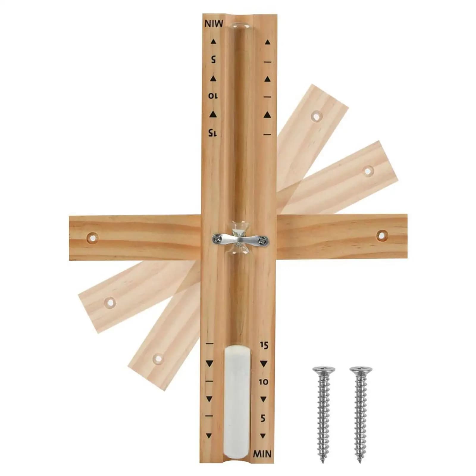 Timer per Sauna a parete con rotazione multiuso 15 minuti orologio a clessidra in legno