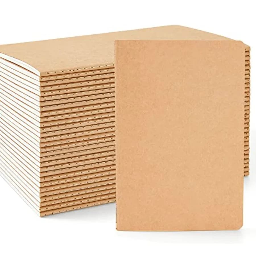 30 Pack Blank Kraft Notebooks Unlined Sketchbook Note Pad Travel Journal for Drawing Doodling Writing Journal Bulk For Women St