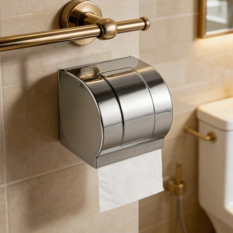 Vari Tipi di Portarotolo da Parete Impermeabile, Porta Carta Igienica Multifunzionale in Acciaio Inossidabile, Accessori per il Bagno