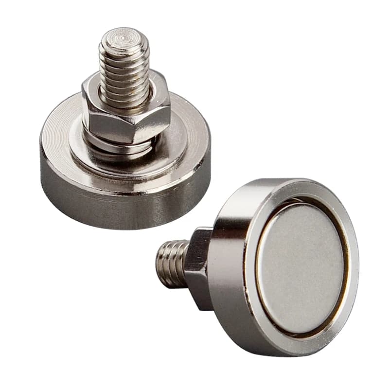 New Design Strong Magnet Pot D16mm Male Thread Stud M6 Led Lights Magnetic Base Led Monitor Fixing DIY Display Magnetic Support