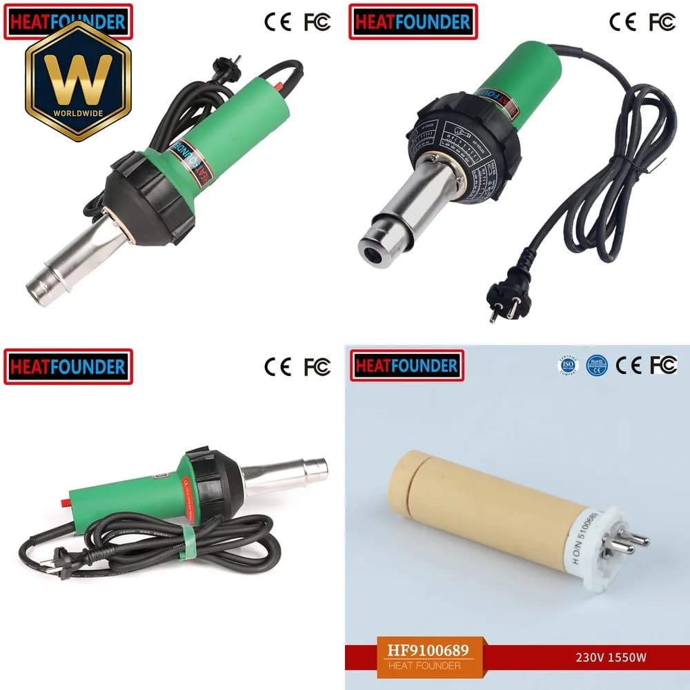 Pistola Termica 1600W per Saldatura di Pavimenti in PVC e PP, Strumento per Saldatura di Rotoli Impermeabili, Saldatore per Plastica a Temperatura Regolabile per Piastrelle in Vinile