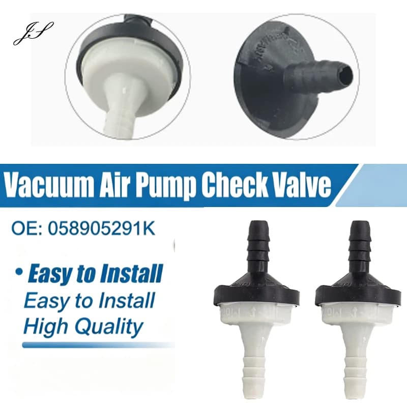 2Pcs Car Vacuum Air Pump Check Valve 058905291K For Audi A4 For TT For Passat 1.8T Vacuum Air Pump Check Valve Car Accessories