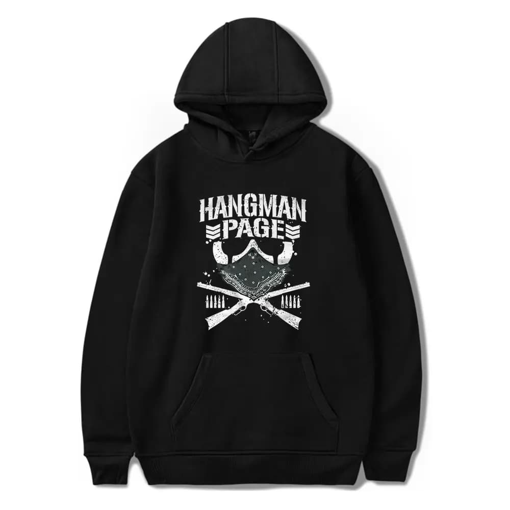 Felpa con Cappuccio Hangman Page, Merch Vintage, Pullover Sportivo Hip-hop per Uomo e Donna