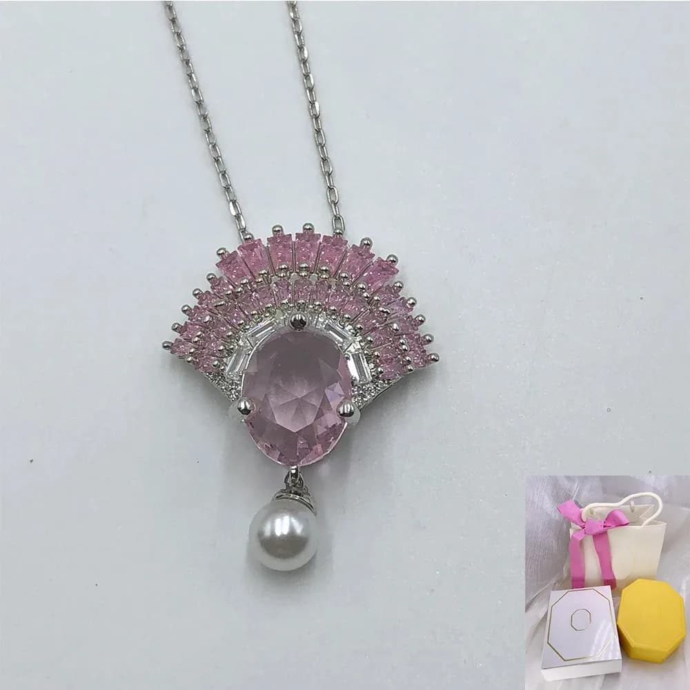 2024 New Fashion SIdyllia Ciondolo Taglio misto Imitazione cristallo Perla Rosa Conchiglia Accessorio per gioielli Regalo