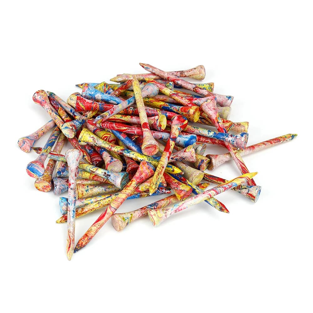 100 Pezzi di Tee da Golf in Legno Colorati da 70MM, Accessori e Forniture Originali