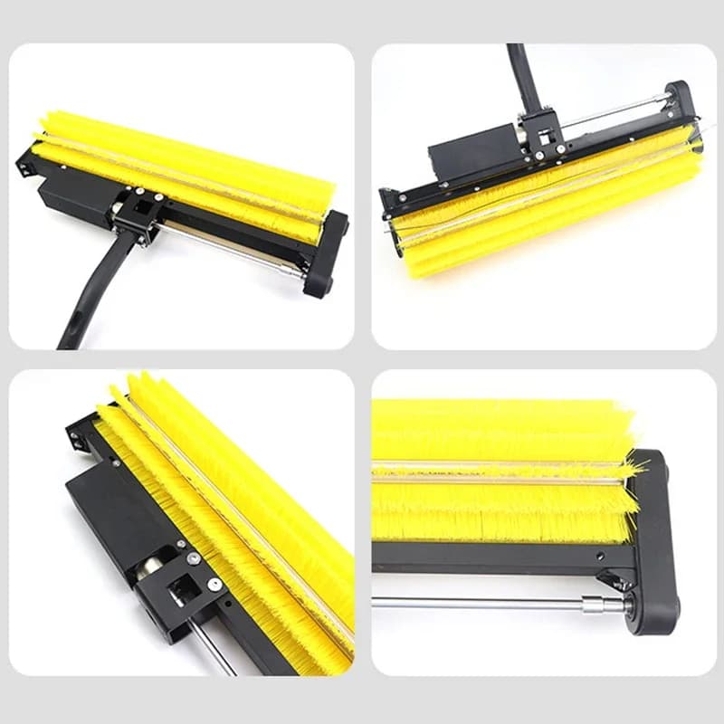 Spazzole a rullo per pulizia elettrica del pannello solare ad alta efficienza Asta telescopica da 3,5 m 5,5 m 7,5 m