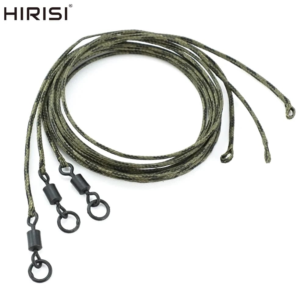 Hirisi 3 pz Lenza da pesca alla carpa Ready Leadcore 45lb Girevole a cambio rapido Elicottero Rigs Pronto legato Carpa Rig Pesce Accessorie LC213