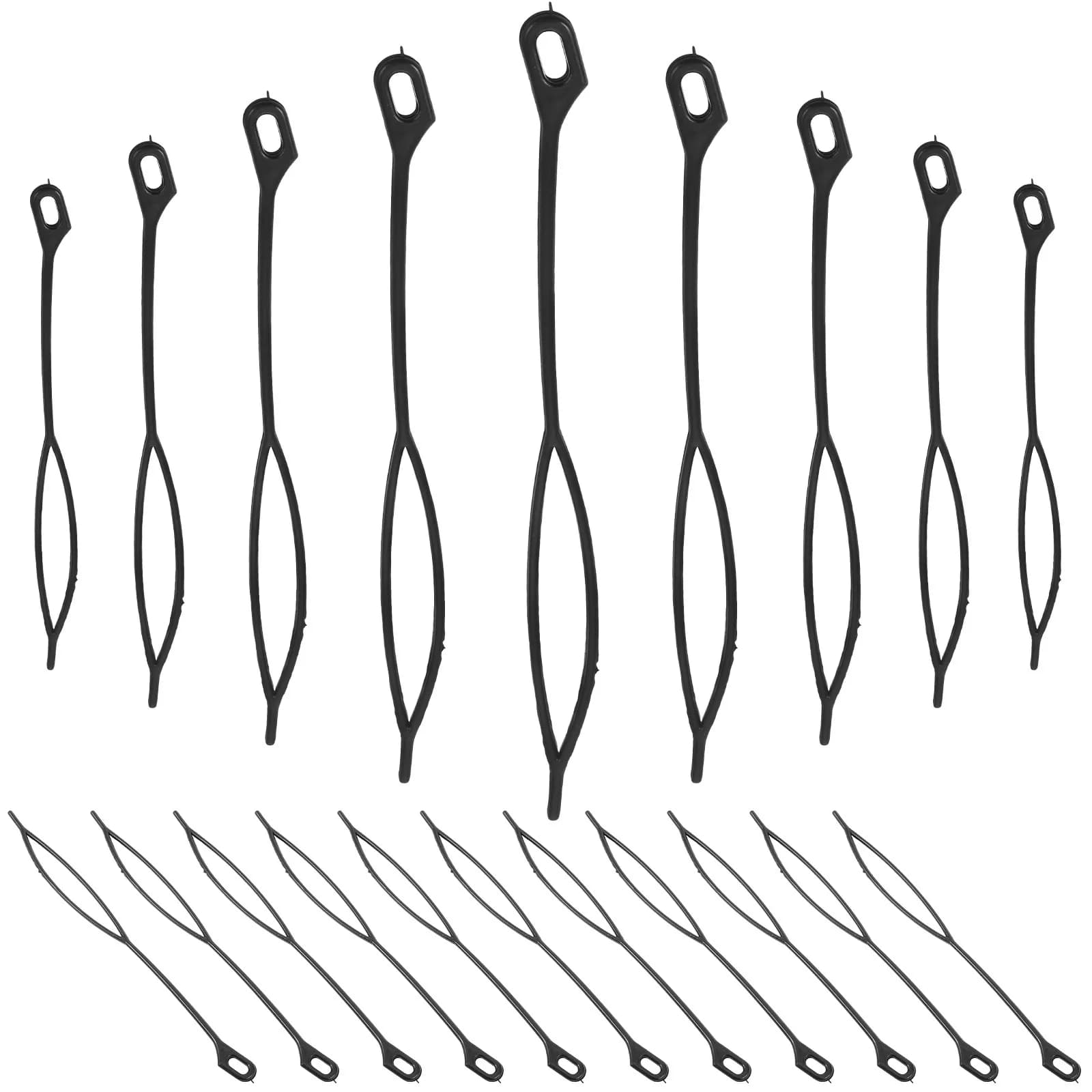 30Pcs Tunisian Crochet Hooks Set for Hair Dreadlock Making Ergonomic Hair Crochet Needles Portable Styling Tool Reusable